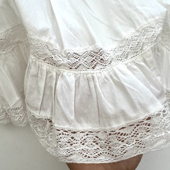 Free-est Free People La Bamba Mini Dress Tunic White Boho Top - Picture 5 of 14